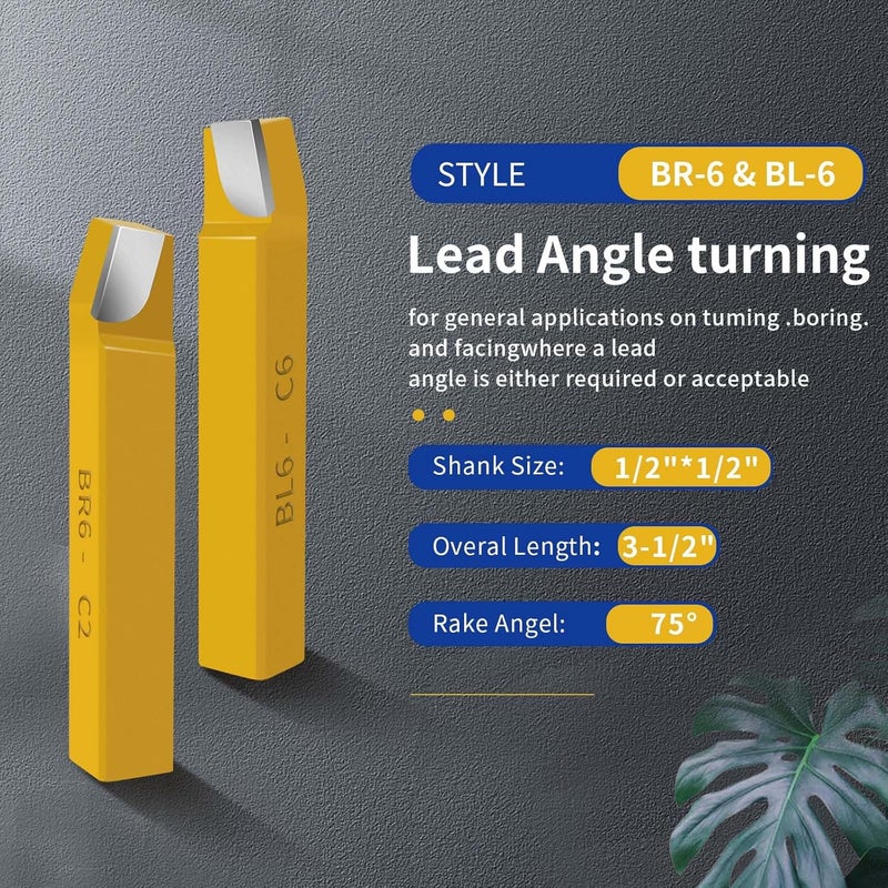 SENDUO Store 20 pc 1/2" Carbide Tip Tipped Cutter Tool, Metal Lathe Cutting Tools for Turning, Boring, and Chamfering - Image 4